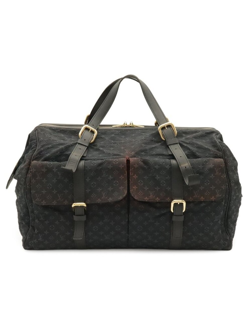 Louis Vuitton Monogram Mini Louise Boston Bag Canvas Blue